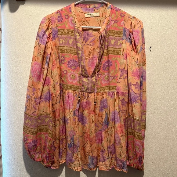 Floral Pink Women's Top - Picture 2 of 3